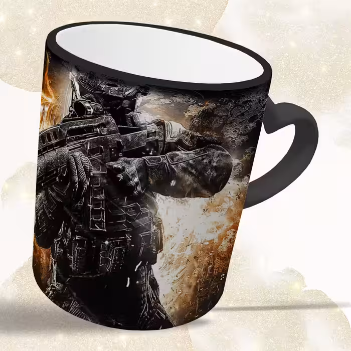 ماگ حرارتی مدل دسته قلبی طرح بازی کال آف دیوتی کد 80