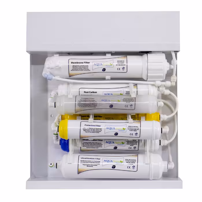 دستگاه تصفیه کننده آب آکوآ اسپرینگ مدل RO-S7-WZ 7800 به همراه کیت نشتی و فیلتر  مجموعه 4 عددی