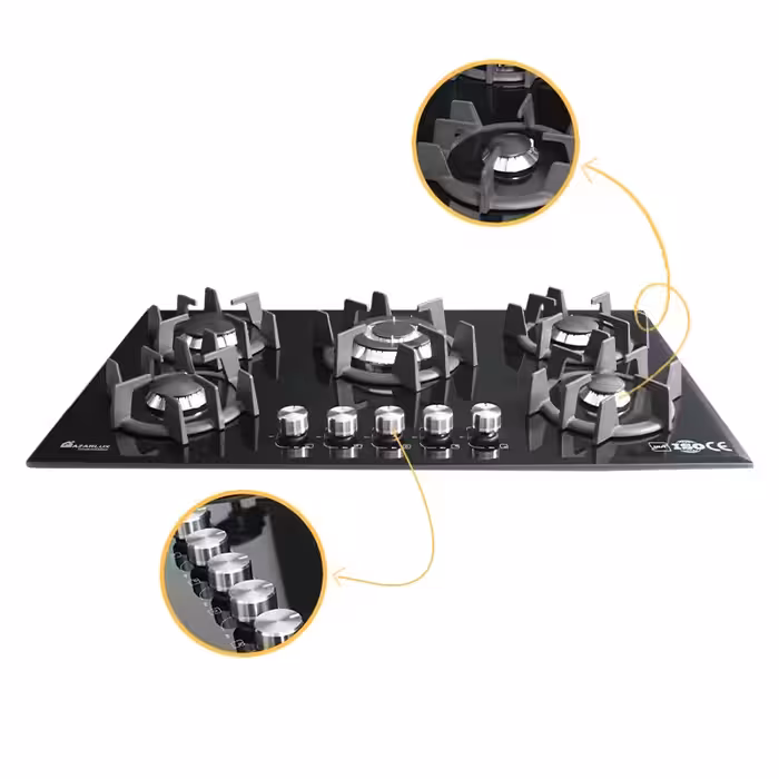 اجاق گاز صفحه ای آذرلوکس مدل G05ML-C8B