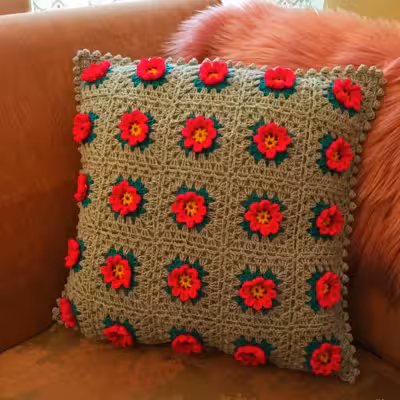 کاور کوسن بافتنی مدل لیلیان