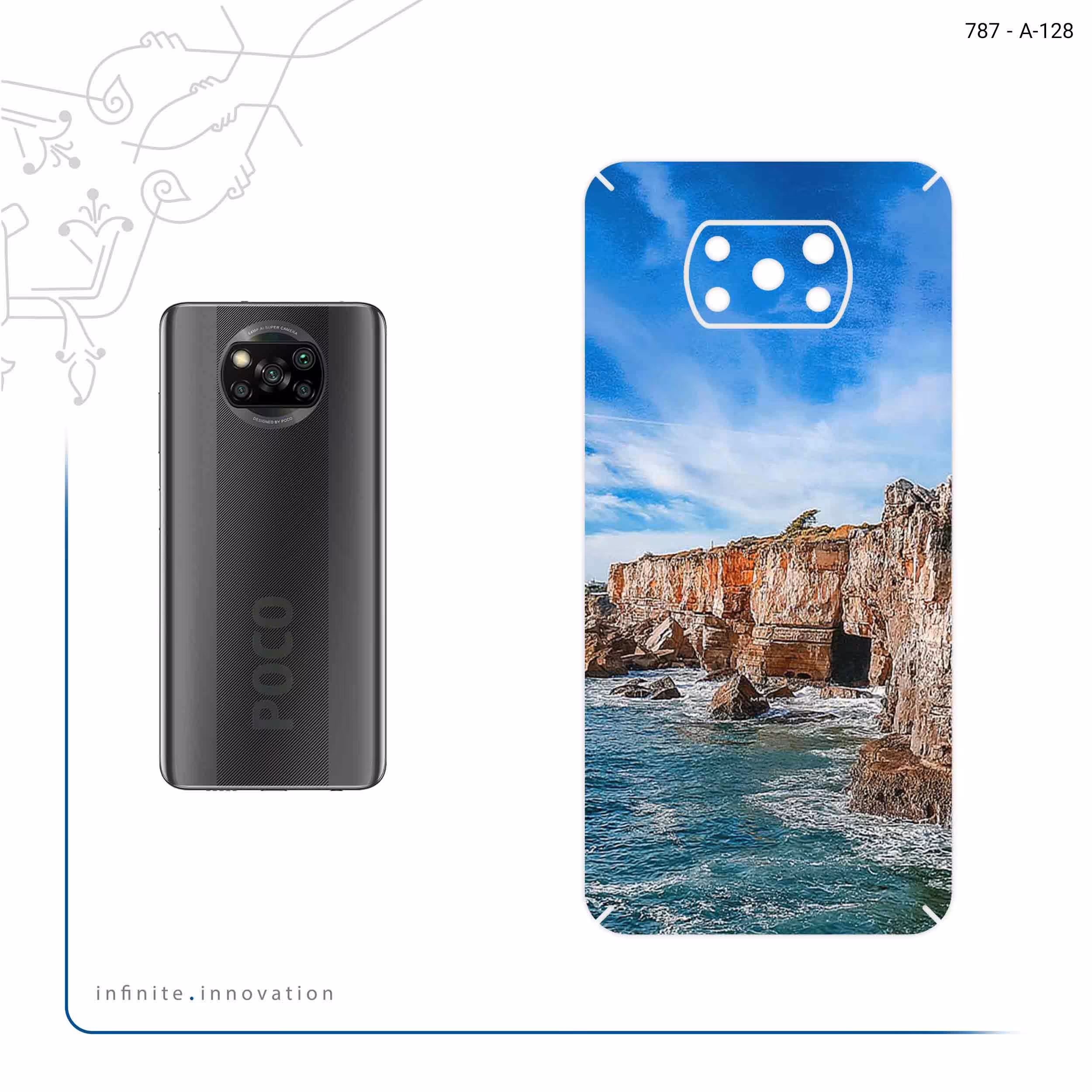 برچسب پوششی ماهوت مدل Rock Mountain مناسب برای گوشی موبایل شیائومی Poco X3 Pro