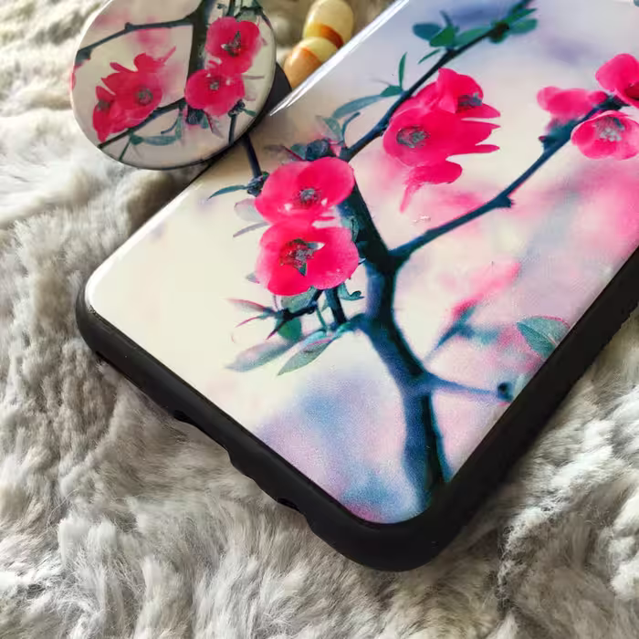 کاور طرح گل کد A4279 مناسب برای گوشی موبایل شیائومی Redmi Note 8 Pro به همراه پایه نگهدارنده