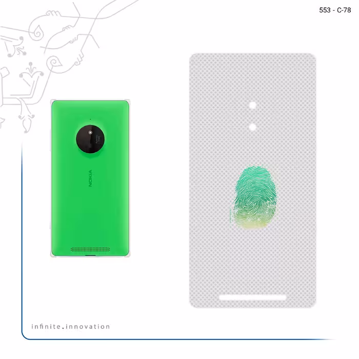 برچسب پوششی ماهوت مدل Minimal Fingerprint مناسب برای گوشی موبایل نوکیا Lumia 830