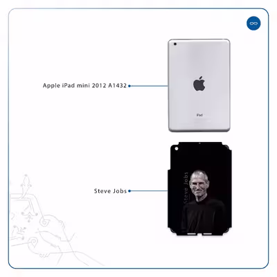 برچسب پوششی ماهوت مدل Steve Jobs مناسب برای تبلت اپل iPad mini 2012 A1432