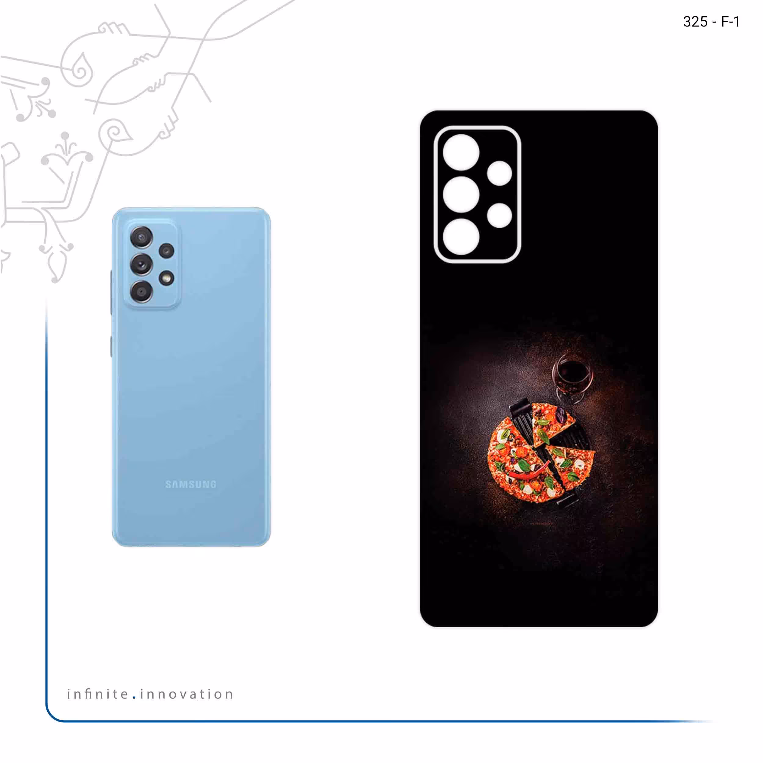 برچسب پوششی ماهوت مدل Pizza مناسب برای گوشی موبایل سامسونگ Galaxy A52 4G