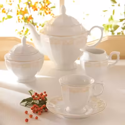 سرویس غذاخوری 103 پارچه چینی زرین ایران مدل نئوکلاسیک هیلدا درجه عالی