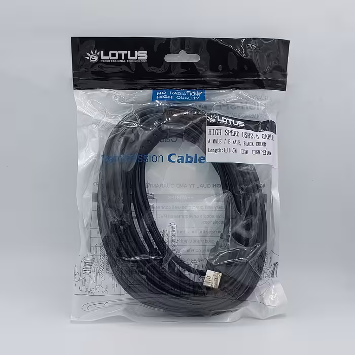 کابل USB پرینتر لوتوس مدل AM-BM SHIELD FOIL طول 10متر