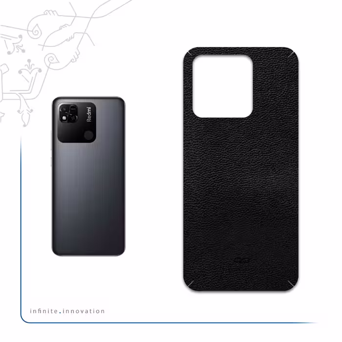 برچسب پوششی ماهوت مدل Black-Leather مناسب برای گوشی موبایل شیائومی Redmi 10A