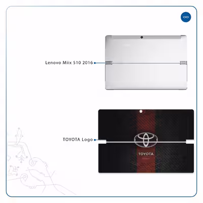 برچسب پوششی ماهوت مدل TOYOTA-Logo مناسب برای تبلت لنوو Miix 510 2016
