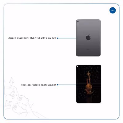 برچسب پوششی ماهوت مدل Persian Fiddle Instrument مناسب برای تبلت اپل iPad mini (GEN 5) 2019 A2126