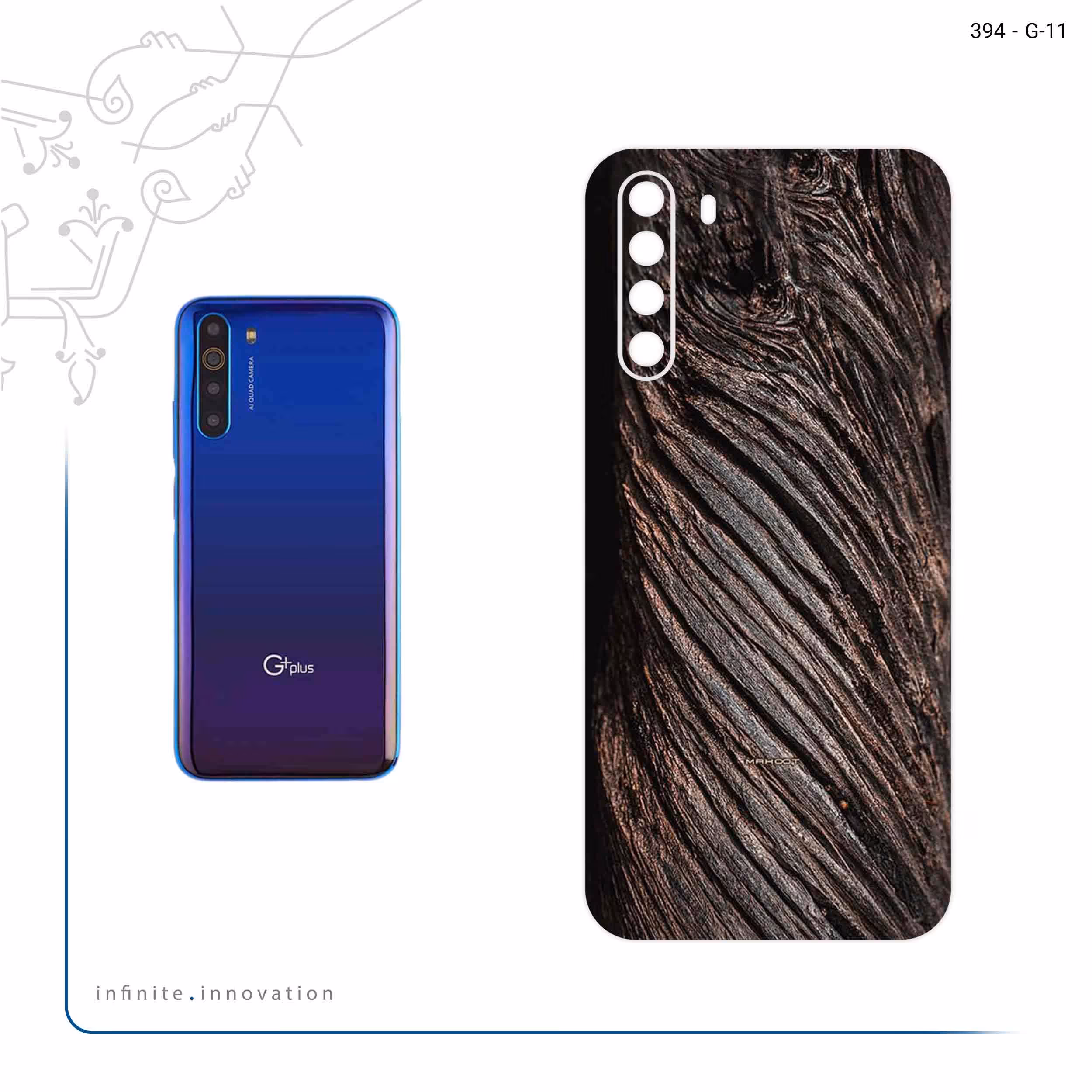 برچسب پوششی ماهوت مدل Wood Texture 9 مناسب برای گوشی موبایل جی پلاس X10