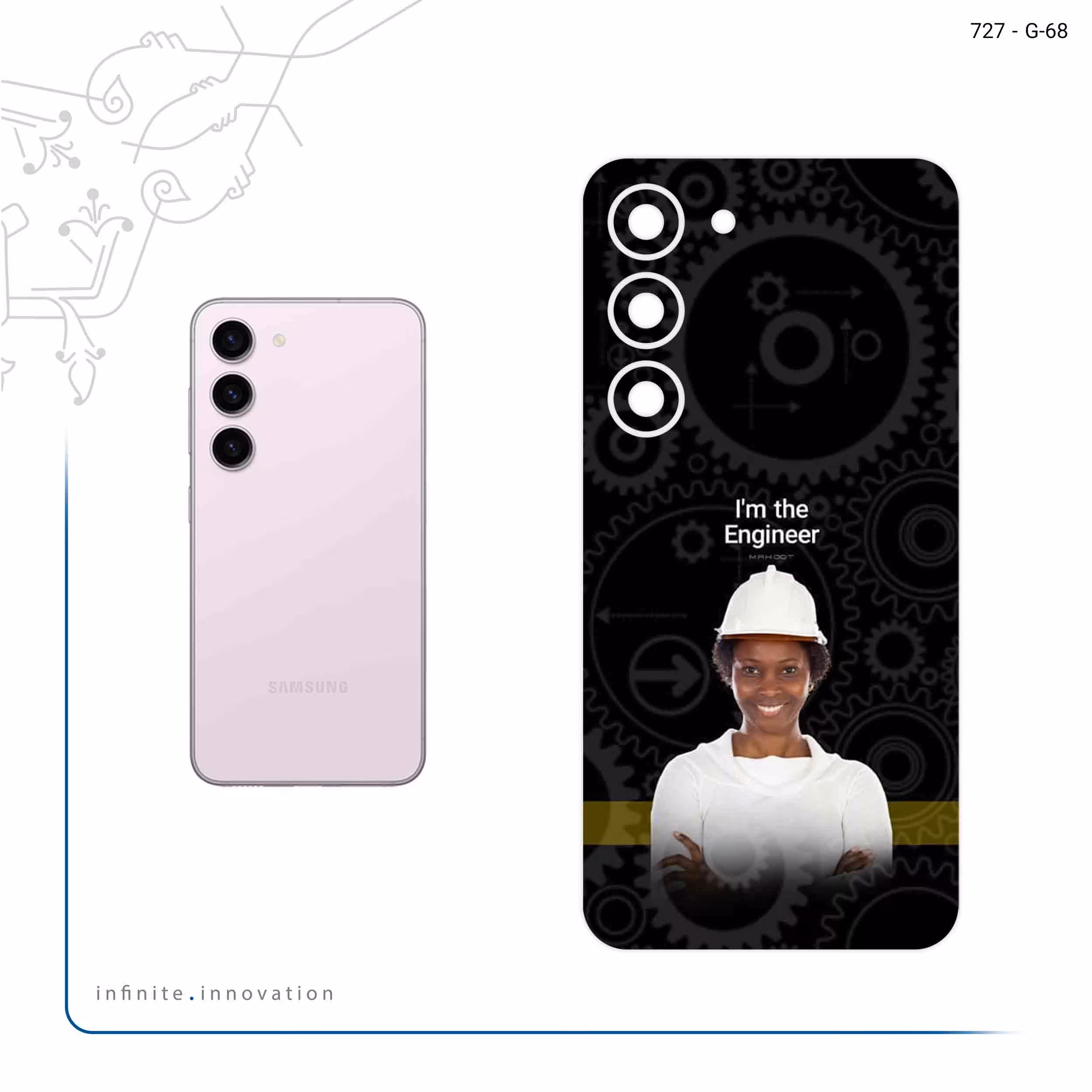 برچسب پوششی ماهوت مدل Engineer مناسب برای گوشی موبایل سامسونگ Galaxy S23