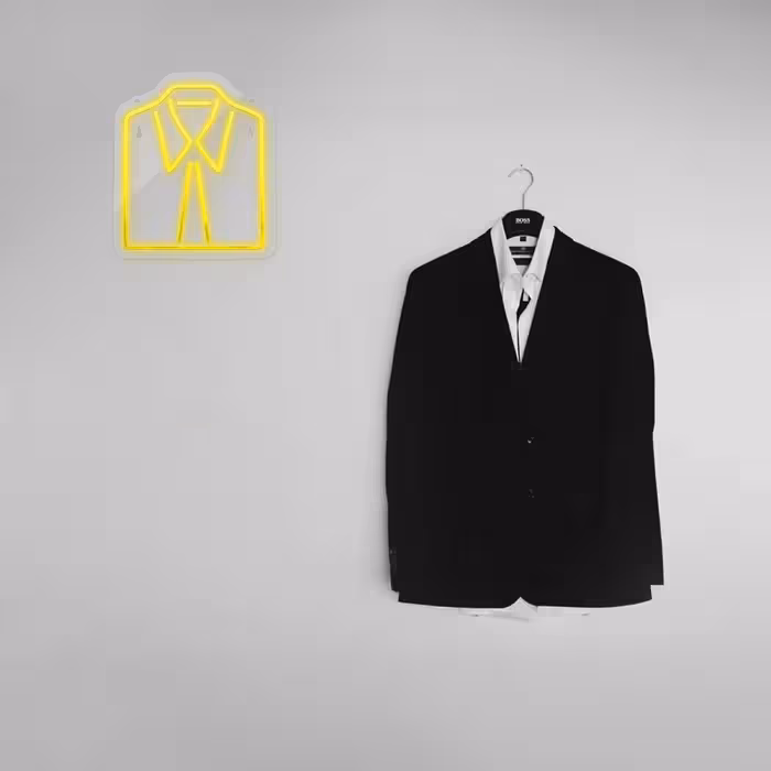 چراغ دیواری نئون دیزاین طرح Men-Clothes_YL