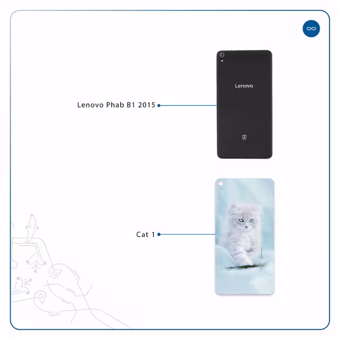 برچسب پوششی ماهوت مدل Cat-1 مناسب برای تبلت لنوو Phab B1 2015