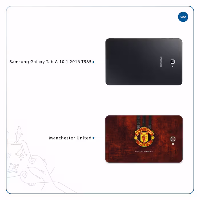 برچسب پوششی ماهوت مدل Manchester-United مناسب برای تبلت سامسونگ Galaxy Tab A 10.1 2016 T585