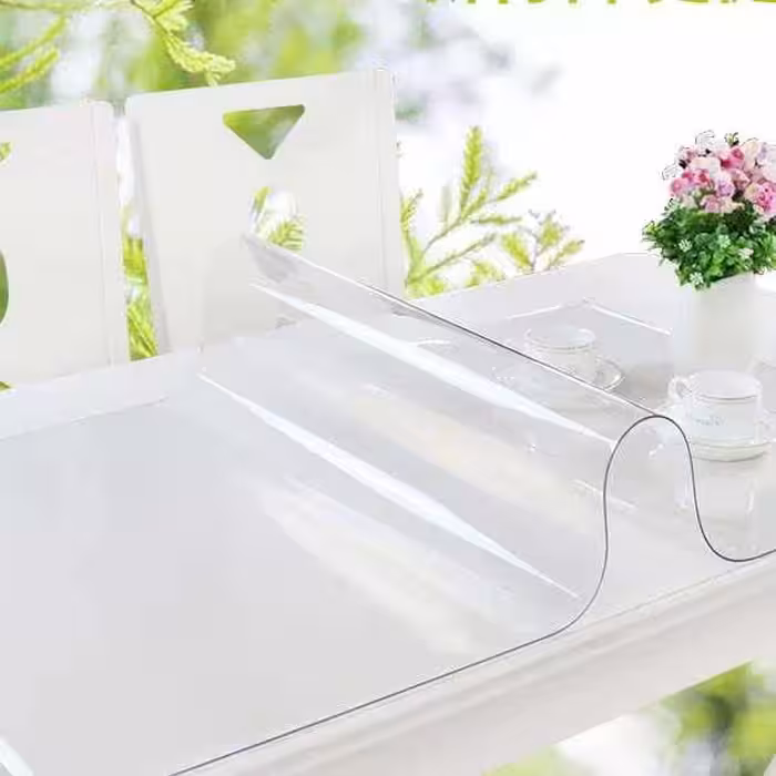 طلق رومیزی مدل کریستال ضخیم کد A100-T240 سایز 240×100 سانتی متر