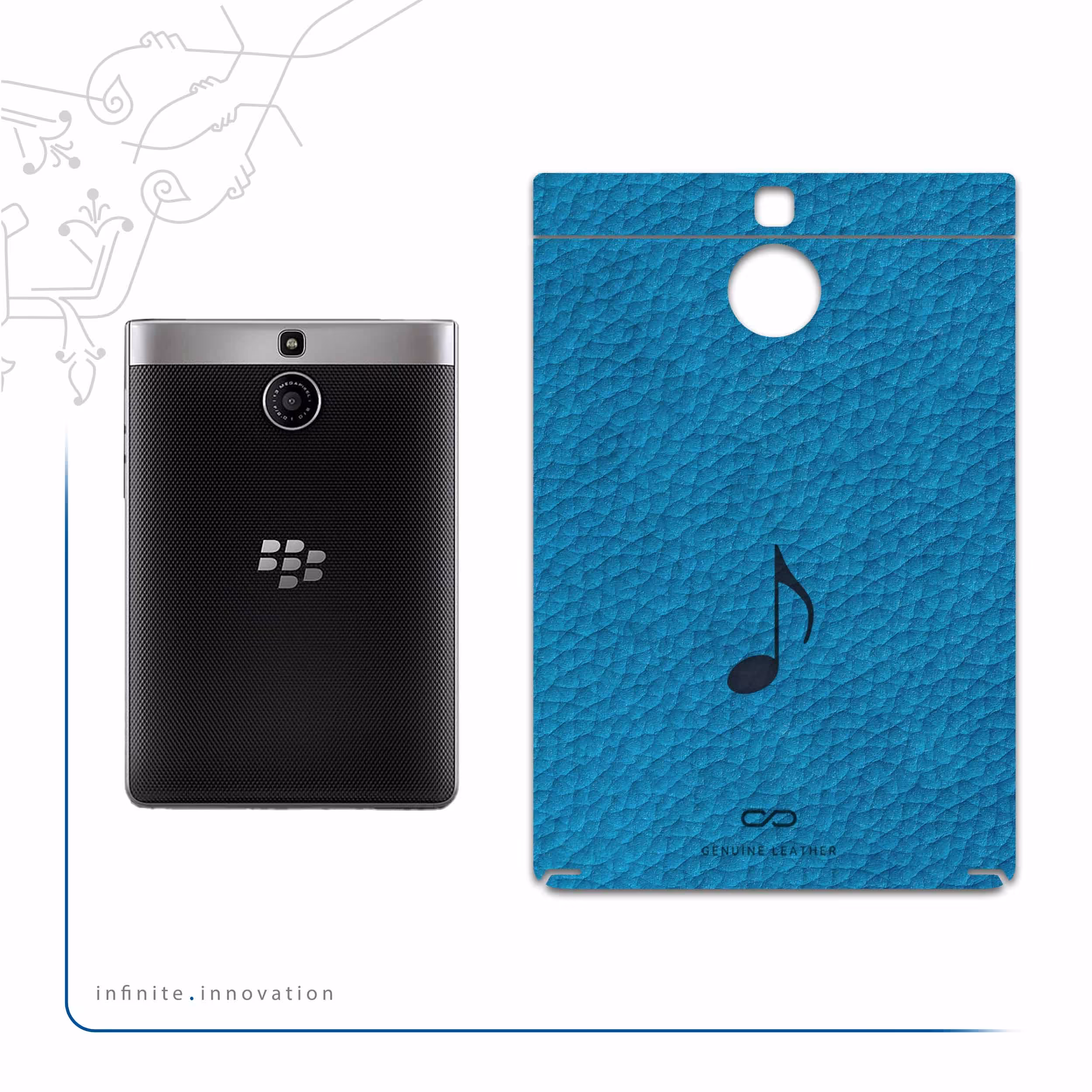 برچسب پوششی ماهوت مدل BL-CHNG مناسب برای گوشی موبایل بلک بری Passport Silver Edition