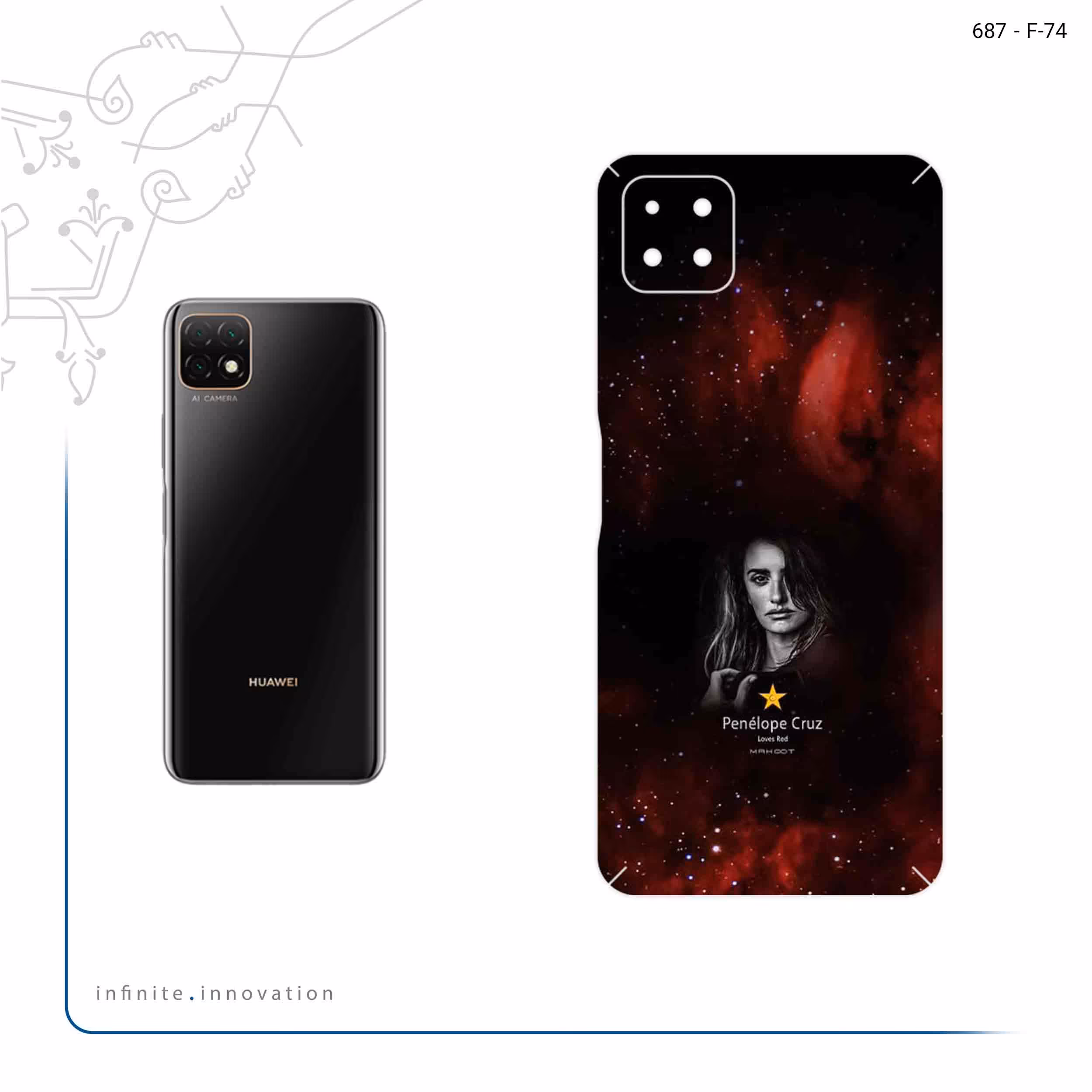 برچسب پوششی ماهوت مدل Penelope Cruz مناسب برای گوشی موبایل هوآوی Nova Y60