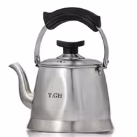 کتری کاوه 2/5 لیتری لوله دار مات کف چدن دستگیره مشکی مدل 30208 تی جی اچ TGH