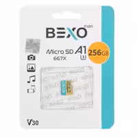 کارت حافظه microSDXC بکسو مدل Extra 667X کلاس 10 استاندارد UHS-I U3 سرعت  A1 V30 (80MB/s) ظرفیت 256 گیگابایت