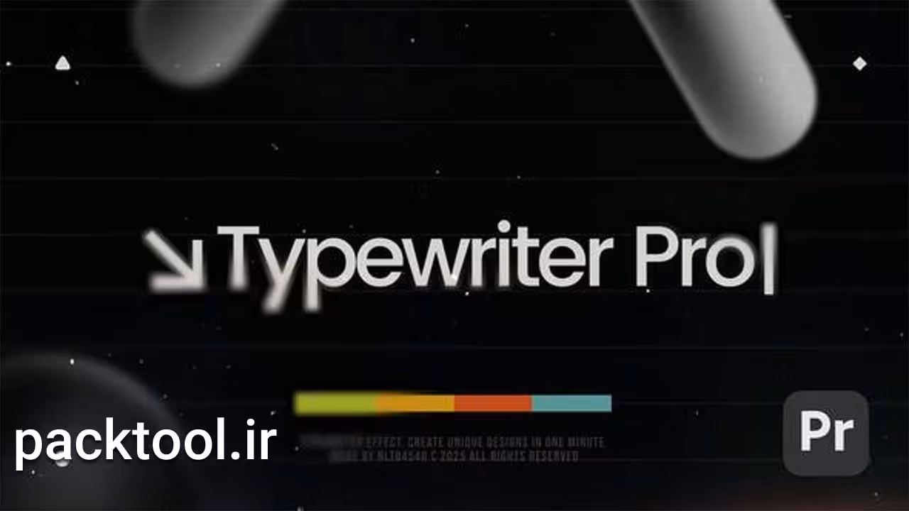 دانلود پروژه آماده پریمیر پرو متن با افکت ماشین تحریر Typewriter - پک تول