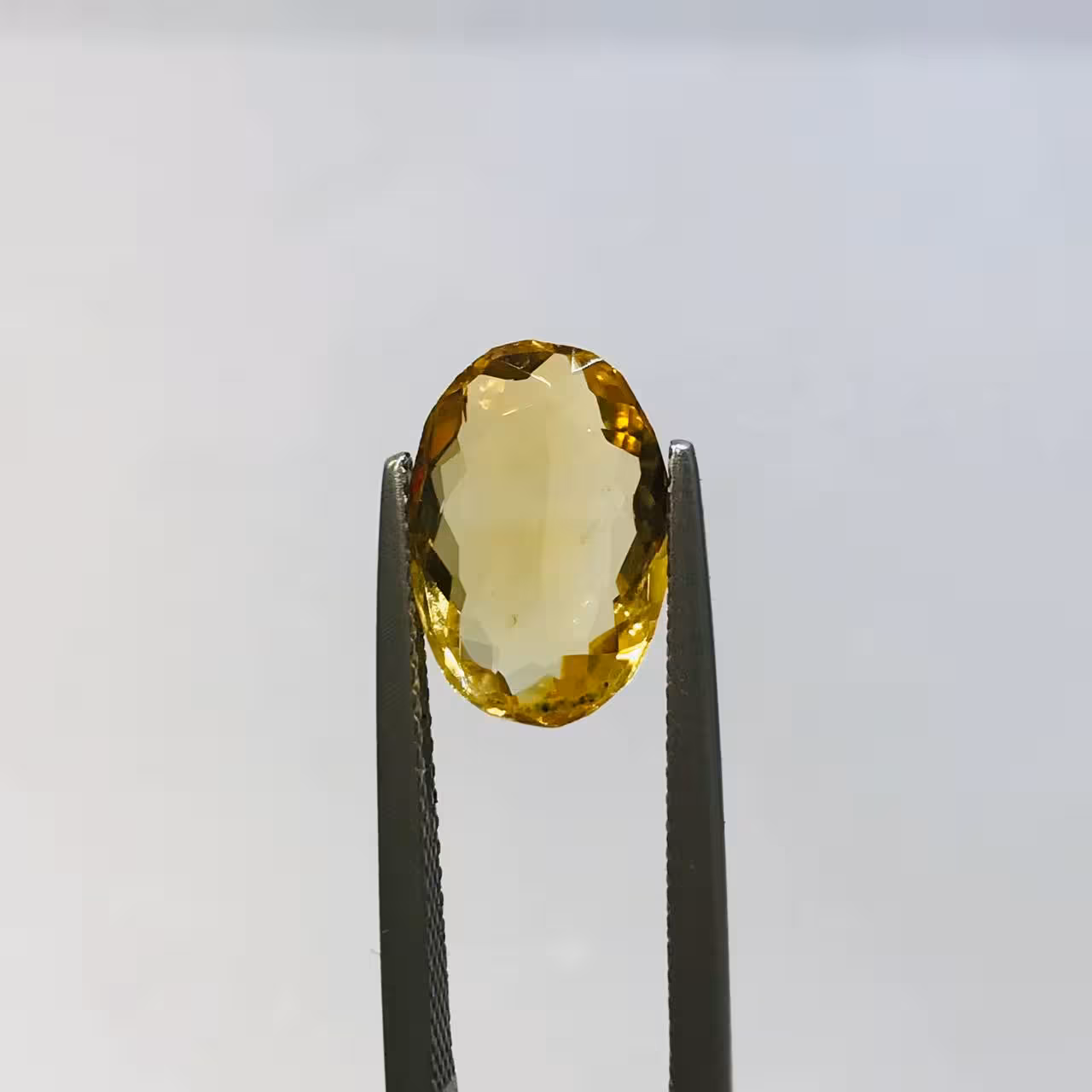 نگین سیترین طلایی اصل سایز 9*13