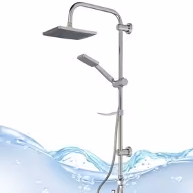 علم دوش 2کاره رسوبگیر اتومات کروم مات