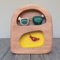 ساعت رومیزی دو مجسمه پرنده طرح دو