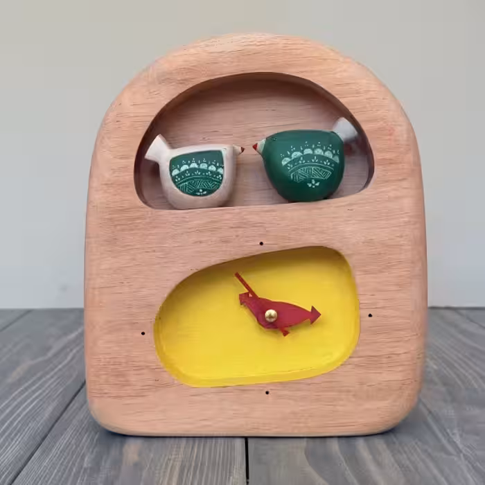 ساعت رومیزی دو مجسمه پرنده طرح دو