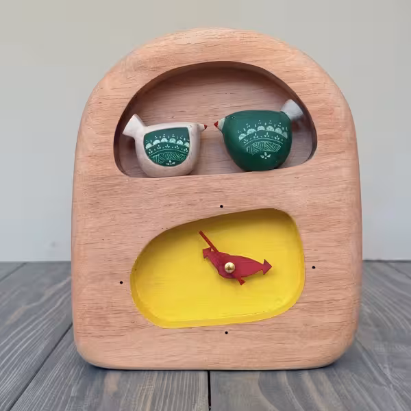 ساعت رومیزی دو مجسمه پرنده طرح دو