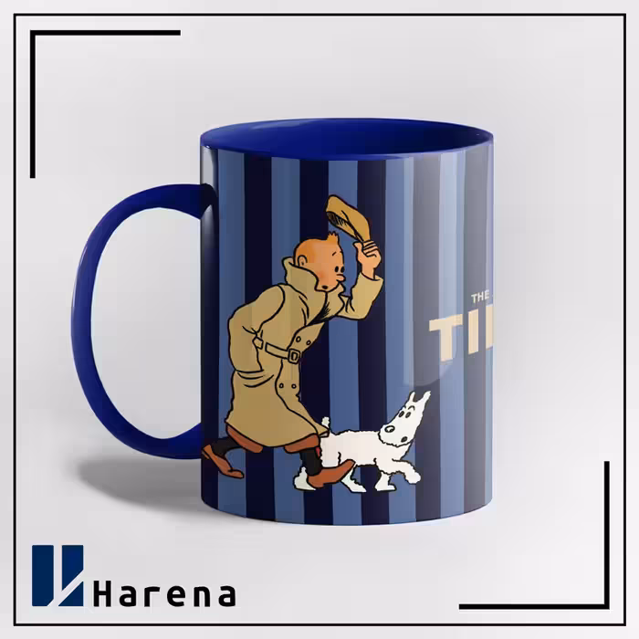 ماگ داخل رنگی تن تن در گوش شکسته