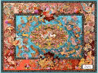 نخ و نقشه قالیچه نفیس تبریز - کد NZ2845 | پارسین فرش