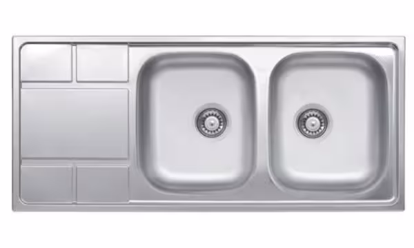 سینک توکار دو لگن لتو مدل TX62 لگن راست میکرو