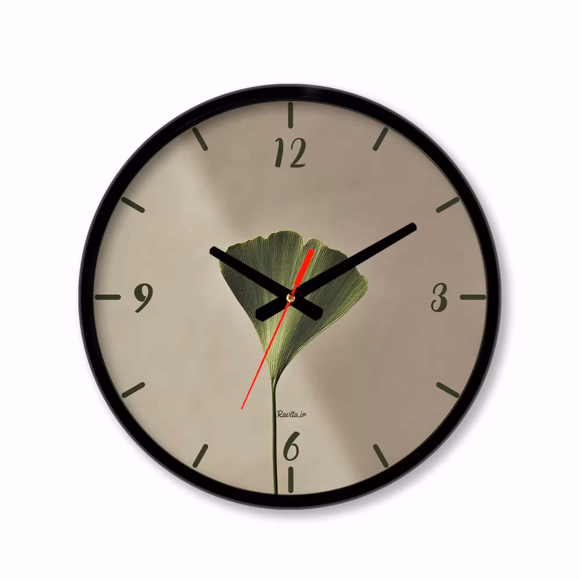 ساعت‌ دیواری رومیزی راویتا طرح برگ کد 3531