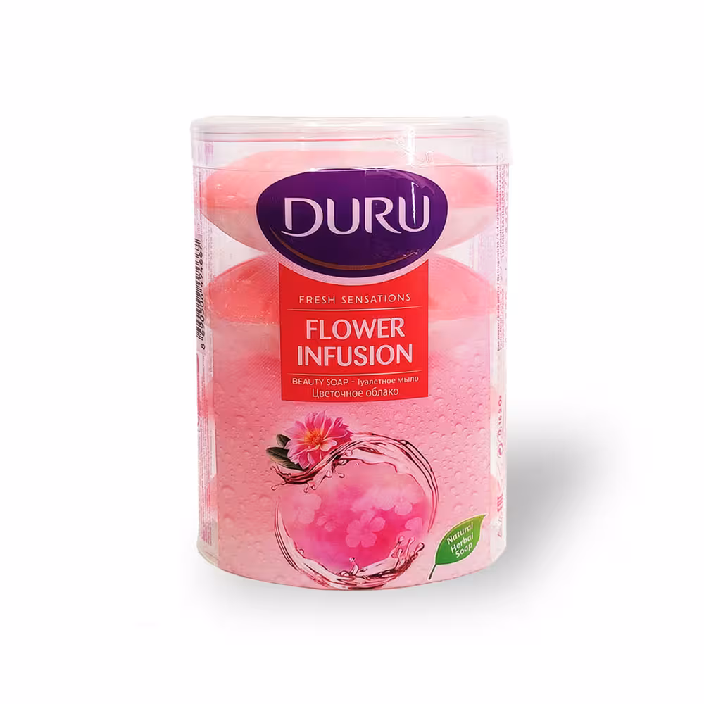 صابون حمام لیوانی دورو مدل Flower infusion بسته 4 عددی