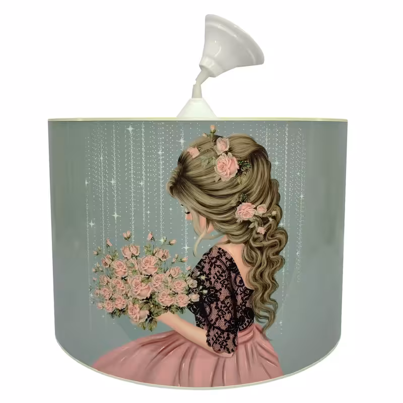 لوستر اتاق کودک مدل دختر و دسته گل