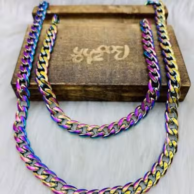 ست گردنبند و دستبند استیل کارتیر هلوگرامی2