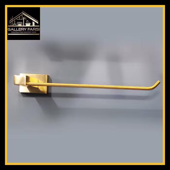 جا دستمال بلند دیواری طلایی مات کد009(27سانت) استیل304
