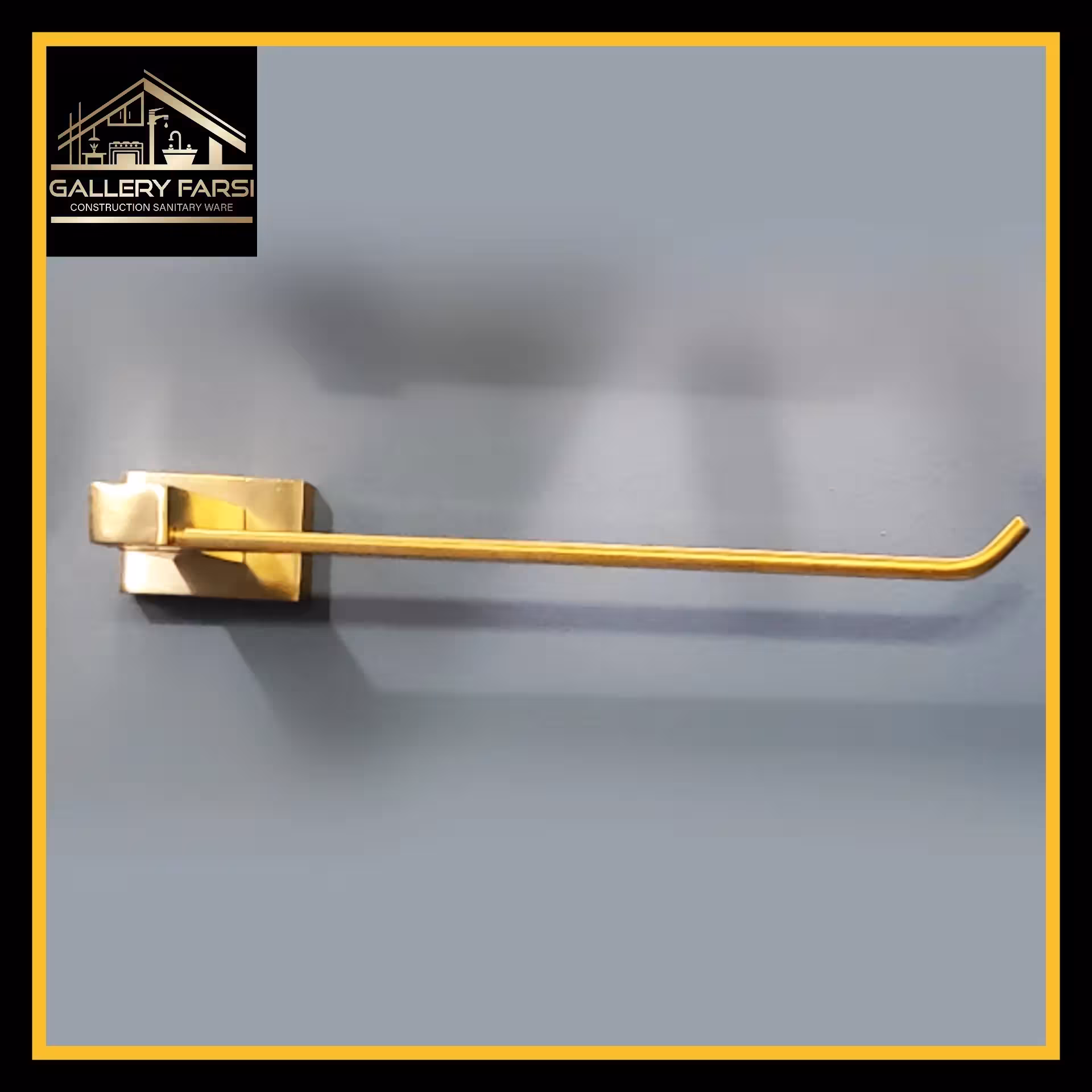 جا دستمال بلند دیواری طلایی مات کد009(27سانت) استیل304