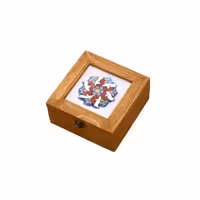 جعبه فرش چوبی 15*15 گل شش پر