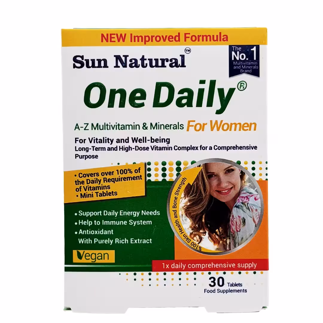 قرص مولتی ویتامین و مینرال وان دیلی بانوان سان نچرال - 30 عددی