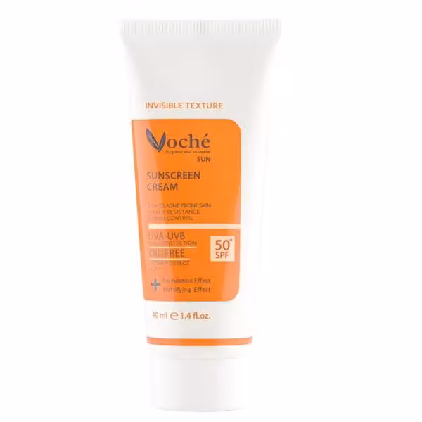 ضدآفتاب بی رنگ Voche وچه مدل SPF50 پوست چرب و آکنه دار
