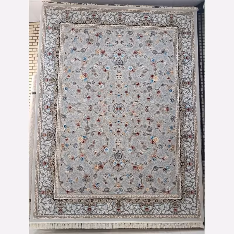 فرش 9متری ماشینی  700شانه تمام اکریلیک کاشان نقشه افشان