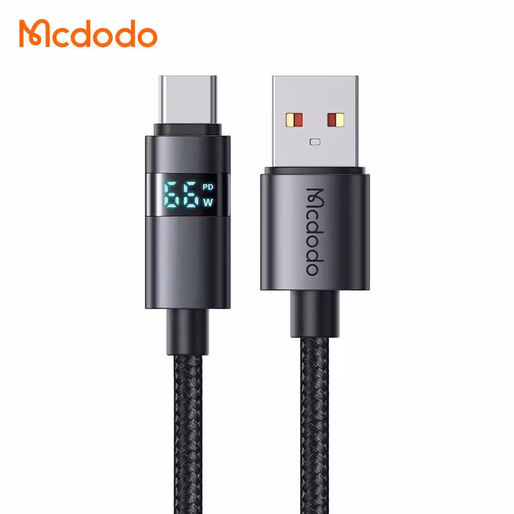 کابل شارژ سریع USB به تایپ سی 100وات 6 آمپر دارای نمایشگر دیجیتال طول 1.2متر مک دودو مدل MCDODO CA-6520