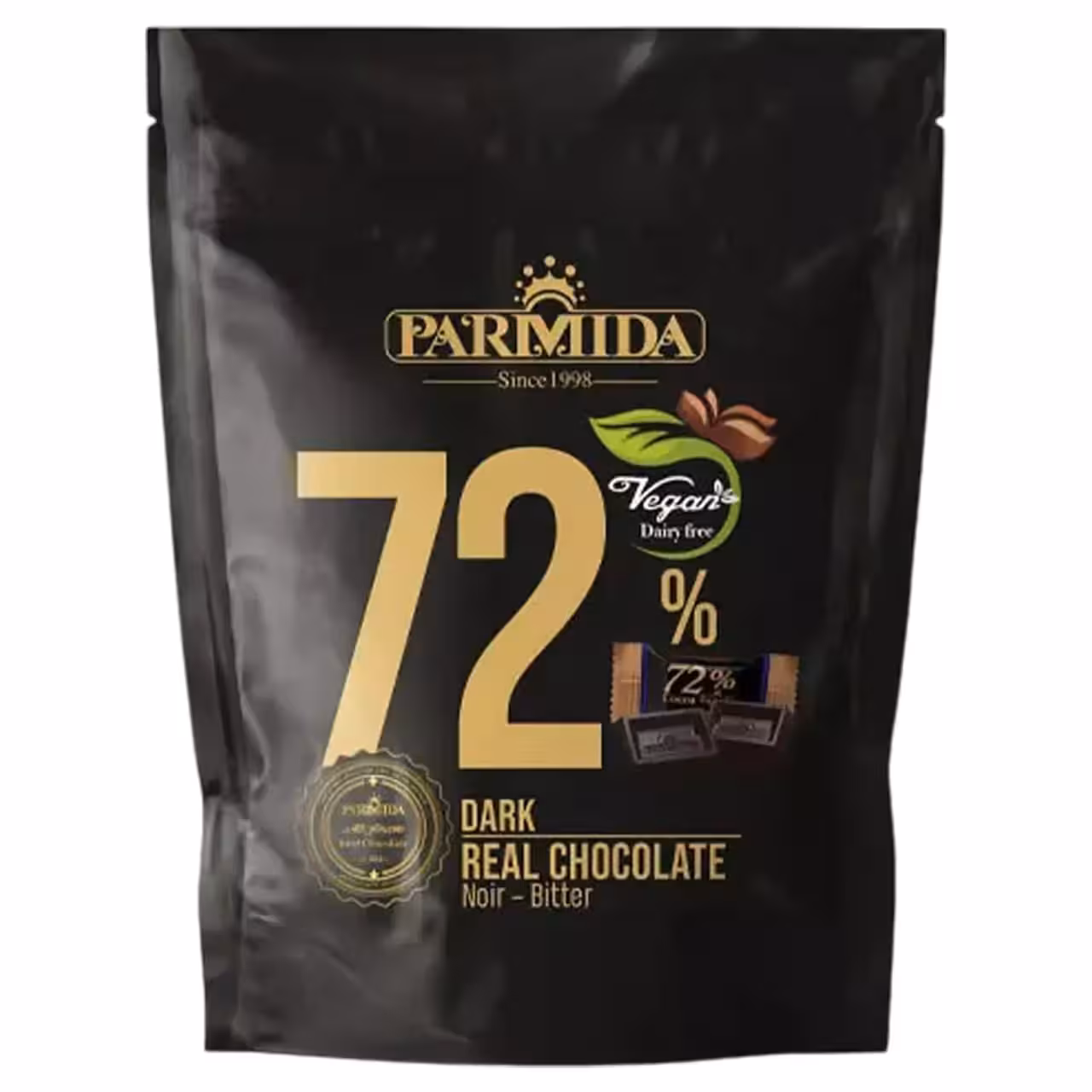 شکلات تلخ 72 درصد پارمیدا – 70 گرم