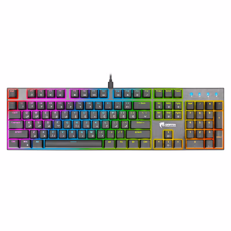 کیبورد سیم دار گیمینگ گرین مدل GK802-RGB