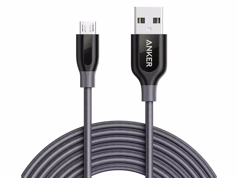 کابل تبدیل USB به Micro-USB انکر مدل A8141 PowerLine Plus به طول 3 متر