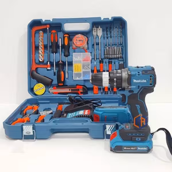 دریل شارژی 36 ولت لوازم دار براشلس ماکیتا مدل makita36V
