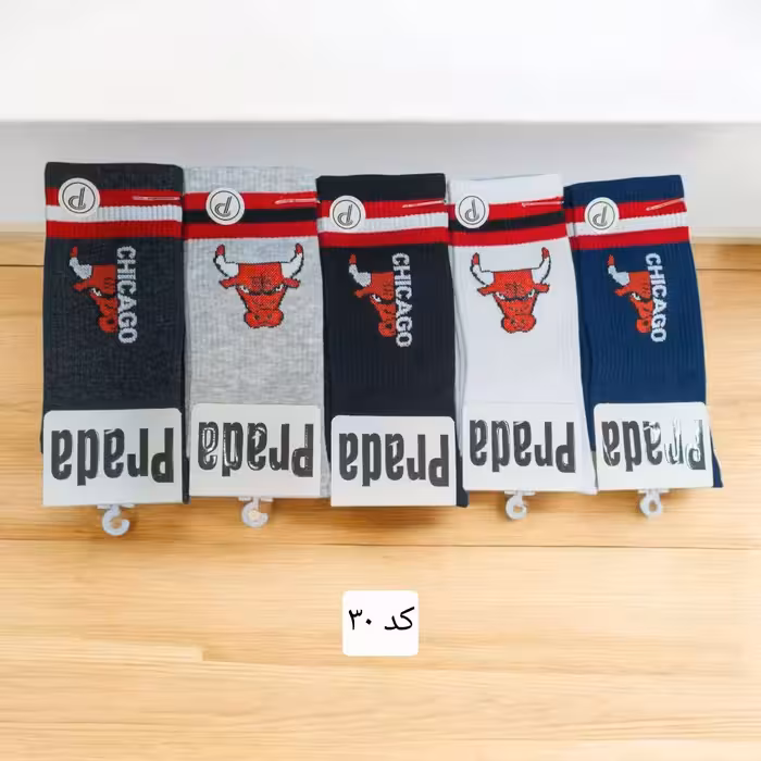 جوراب ساقدار کش انگلیسی فانتزی پنبه ترک کد 30