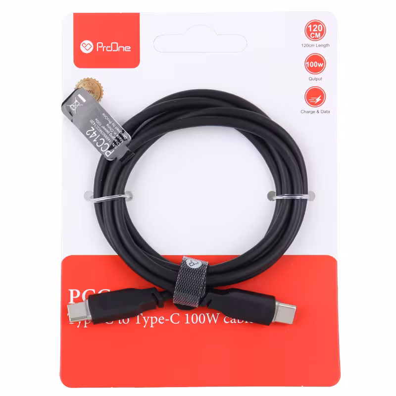 کابل شارژ دوسر Type-c پرووان مدل PCC142 طول 1 متر